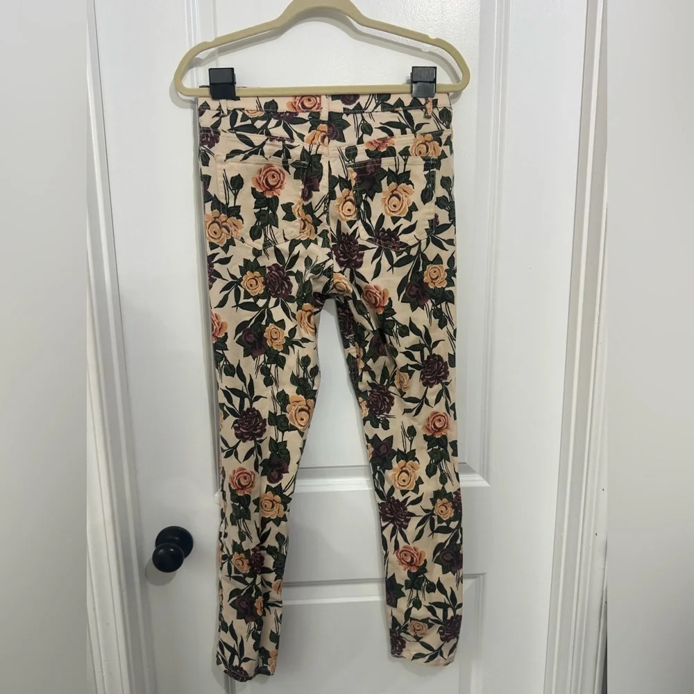 VENUS Women's Multicolor Floral Print Skinny Stretch Pants Size 10 - Picture 3 of 7